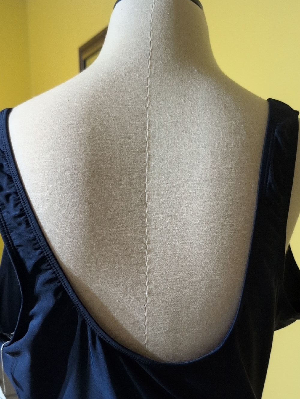 BloomChic Navy Blue V-Neck Bathing Suit - Picture 7 of 8